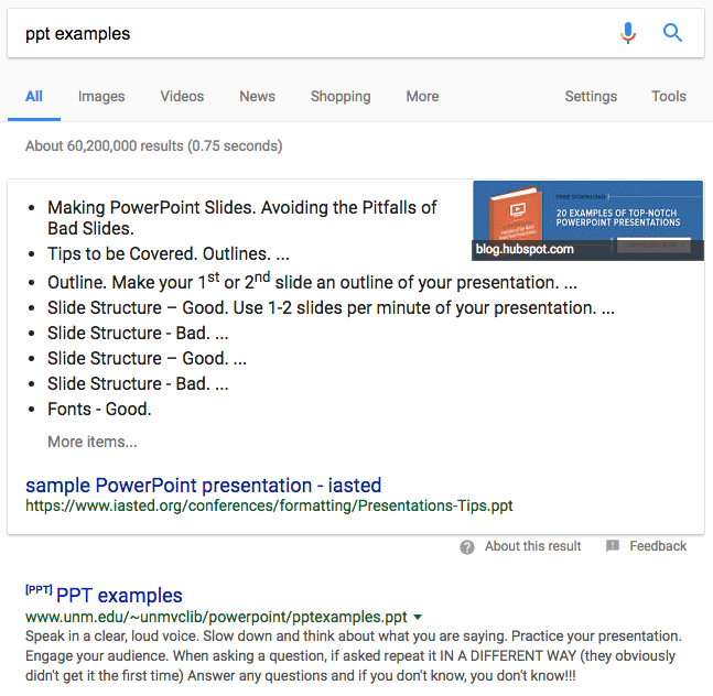 Google Featured Snippet